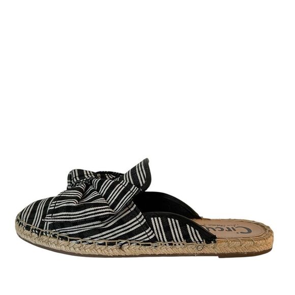 Circus by Sam Edelman Lulu Black & White Bow Striped Sandals size 7 - Picture 3 of 11